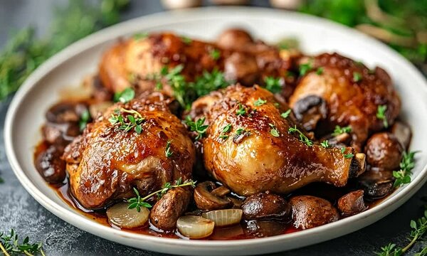 A Plate of Coq au Vin