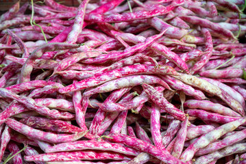 Pink beans on a market 