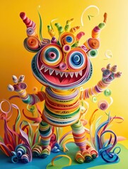 Fototapeta premium Paper Monster Sculpture