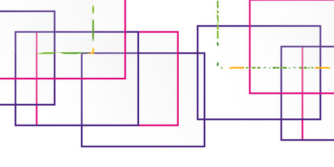 Abstract white background with colorful square motif. Vector illustration.	