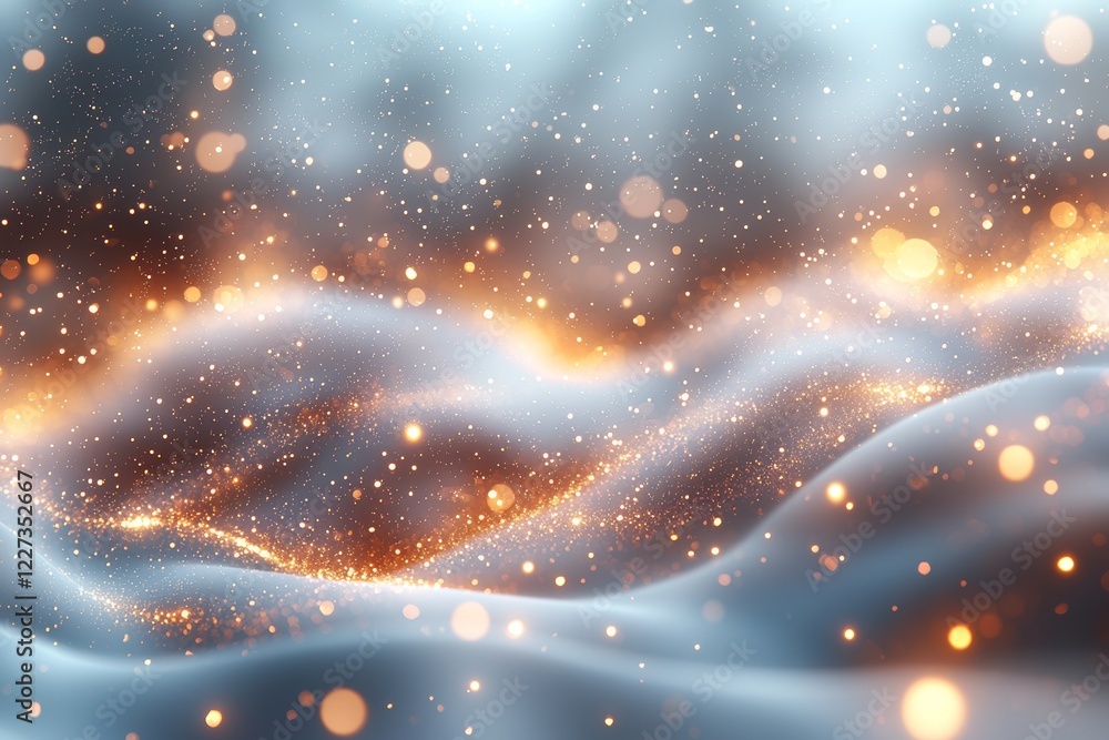 Aufkleber abstract bokeh lights set against a soft backdrop. wall in focus is blurred