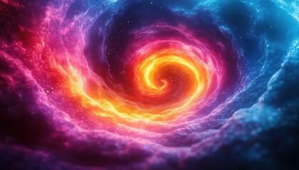 Obraz premium Cosmic swirl of colorful nebula gas, stars in background, space exploration visual