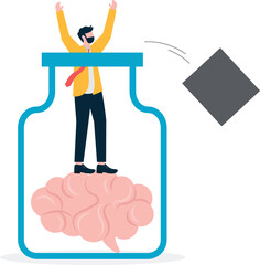 Social media illustration, business concept, web design

