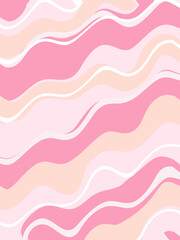 Pink yellow doodle abstract background. Illustration for banner, poster, card