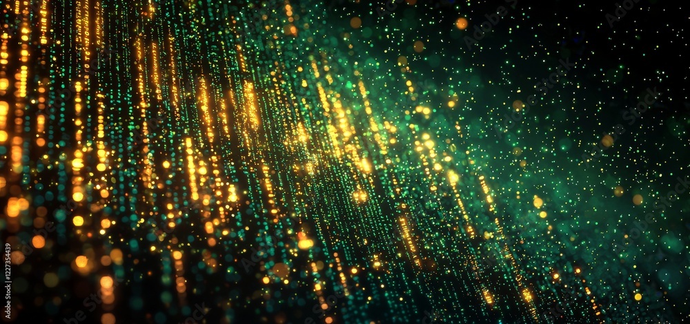 Poster abstract digital background featuring binary code. hackers, darknet, virtual reality, and science fi