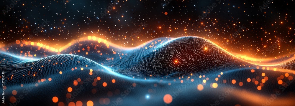 Aufkleber a futuristic presentation design inspires with a digital technology background featuring a glowing 3