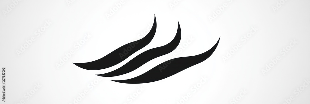 Poster flame icon design symbolizing heat and energy in a minimalist style suitable for various application