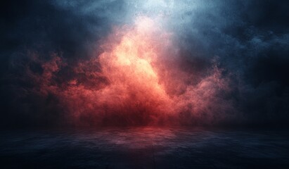 Obraz premium A USA flag design celebrating independence, veterans, labor, and Memorial Day, featuring colorful smoke on a black background