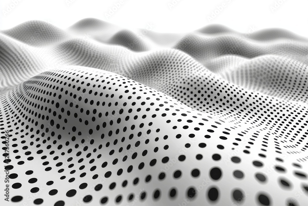 Poster a backdrop comprised of minuscule dots and squares
