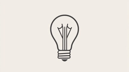 Bright illuminate light bulb design against a simple background for innovative ideas and concepts. Generative AI