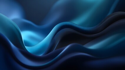 Obraz premium An elegant deep blue and black gradient with a smooth blur texture, creating a sophisticated and serene atmosphere. Perfect for high-end digital art, luxurious designs, and modern backgrounds.