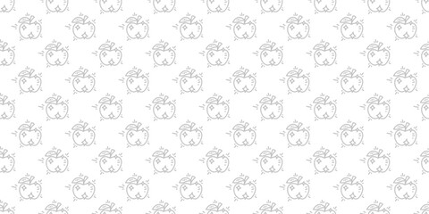 Apple Doodle Pattern background. Fruit Doodle Apple Pattern background. Apple Doodle seamless pattern for packaging.