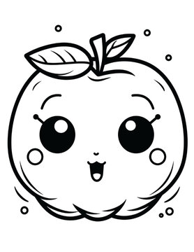Naklejki funny apple cartoon
