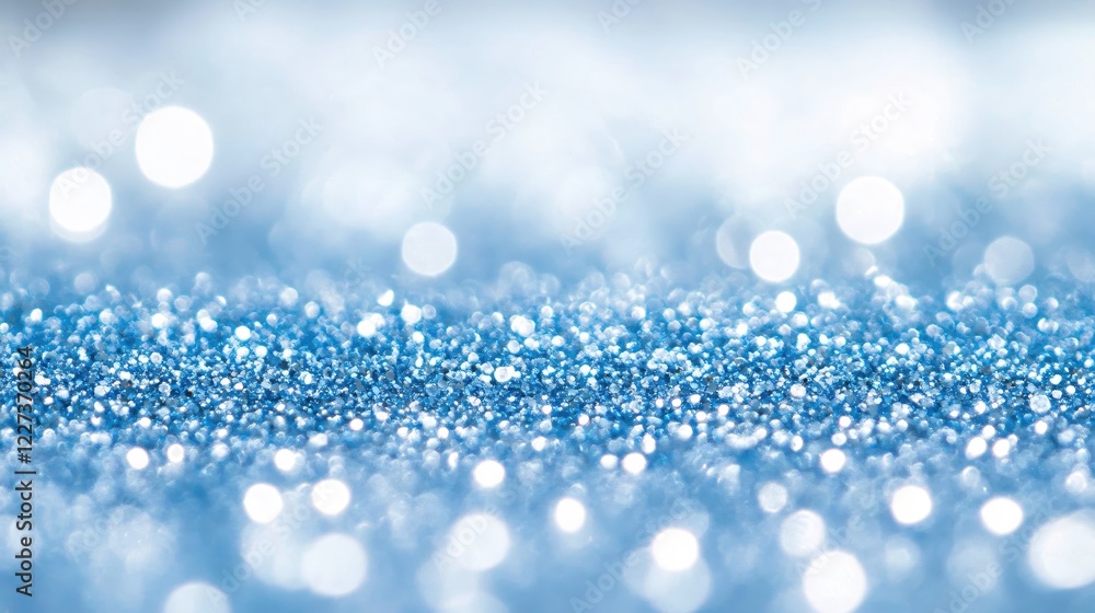 Aufkleber sparkling blue glitter texture with bokeh lights for festive background and design element
