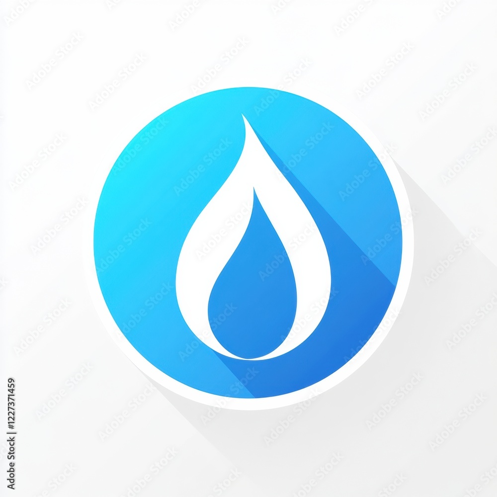 Fototapete Icon of a flame on a circular background representing energy and warmth in a modern design suitable for digital applications. Generative AI