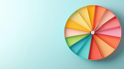 Obraz premium A paper-cut pie chart divided into task segments, symbolizing effective time allocation, 3D illustration