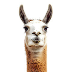 Obraz premium Close up of a happy llama's face.