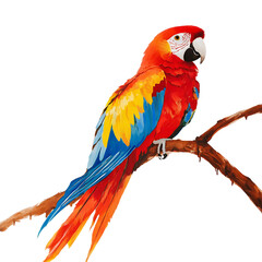 Obraz premium Vibrant Scarlet Macaw in tropical setting