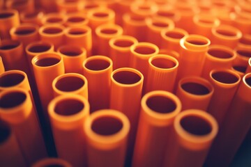 Orange Straws on Table