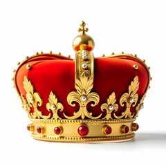 golden crown isolated on white