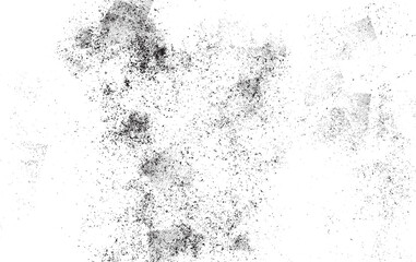 Obraz premium Grunge white and black damage old dirty cracked aged wall with distress wall with fine grains isolated on white background. 