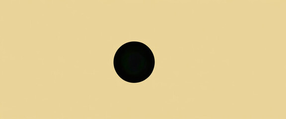 Simple Minimalist Black Circle on Pale Yellow Background Abstract Modern Design Graphic Element for Branding Website Digital Art Print Minimalist     