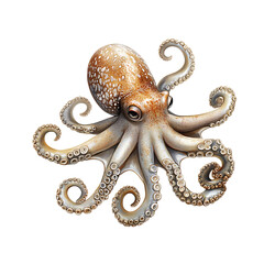 Obraz premium Realistic octopus illustration, ocean life