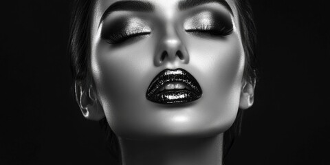 Woman with eyes closed