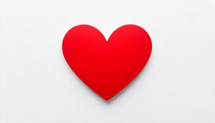 Fototapeta premium Red Heart Symbol: A simple yet powerful image featuring a vibrant red heart, symbolizing love, affection, and passion. Perfect for Valentine's Day, romantic occasions.