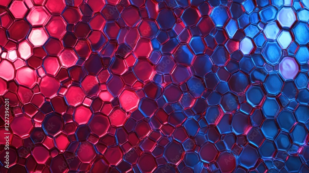 Poster abstract polygonal pattern texture with red and blue lighting, useful for backgrounds