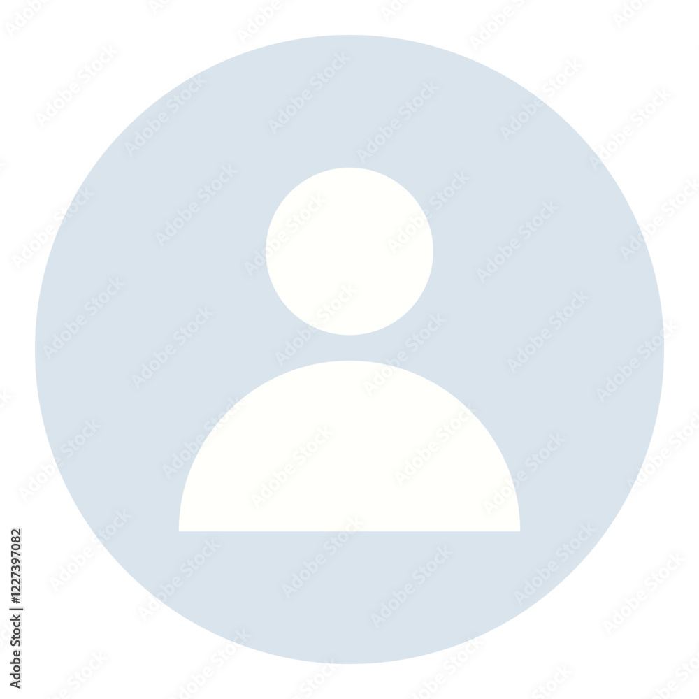 Poster simple circular avatar in pastel colors featuring generic user profile figure. ideal for user interf