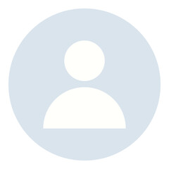 Simple circular avatar in pastel colors featuring generic user profile figure. Ideal for user interface, profile placeholder, app design, social media, identity, communication, flat color icon