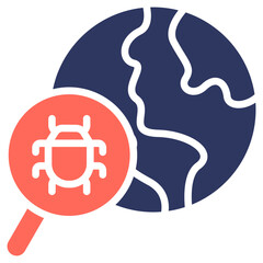 Pandemic glyph color icon