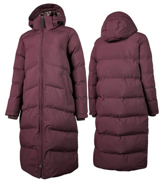winter coat that covers the entire front and back cut out isolated transparent background