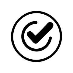 simple check mark logo icon for branding