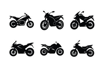 Electric bike silhouette on white isolated background