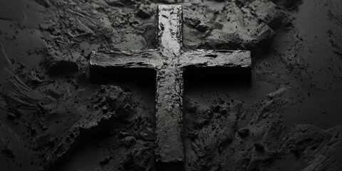 Cross in Muddy Ground