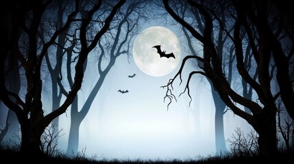 Spooky Forest at Night