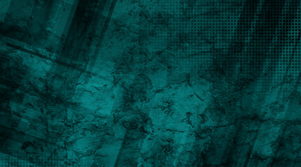 Dark blue abstract geometric striped background with grunge concrete texture. Retro tech concept vector design