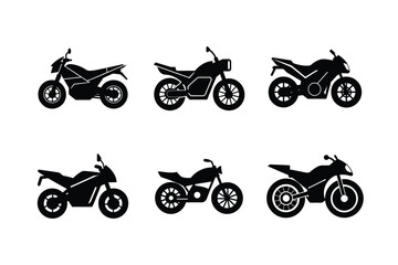 Obraz premium Modern electric bike silhouette isolated on white background