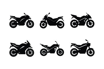 Obraz premium Sustainable electric bike silhouette isolated on white background