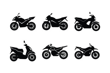 Obraz premium Electric bike silhouette isolated on white clean background