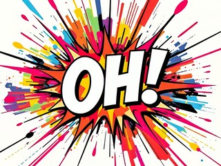 Colorful Comic Explosion Background OH Pattern - Vibrant Abstract Art