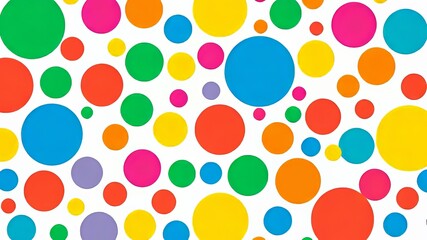 Fototapeta premium Colorful Polka Dot School Supplies Pattern Background - Vibrant Abstract Design