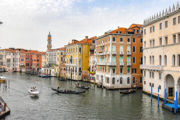 Italy. Venice. Grand Canal. Gondola. Bridges