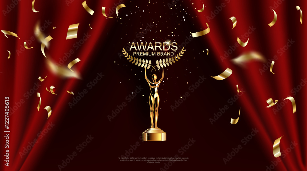 Poster red background. modern abstract template design. elegant looking premium layout. event backdrop with