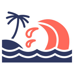 Tsunami glyph color icon