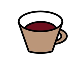 カップに入ったコーヒー、紅茶のイラスト