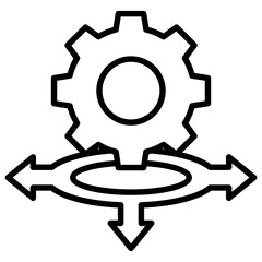 Expansion Outline Icon