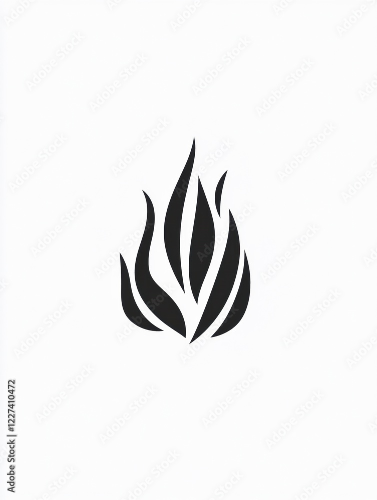 Aufkleber flame icon representing fire, warmth, and light for design elements or thematic purposes. generative